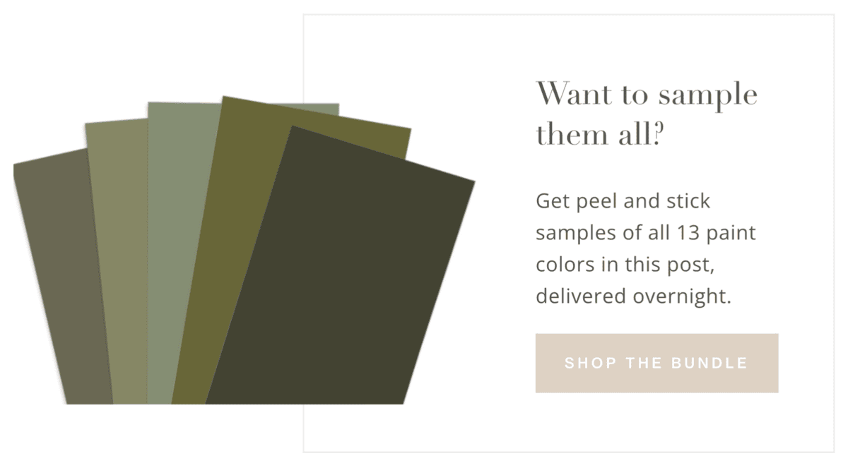 olive green paint samples from samplize